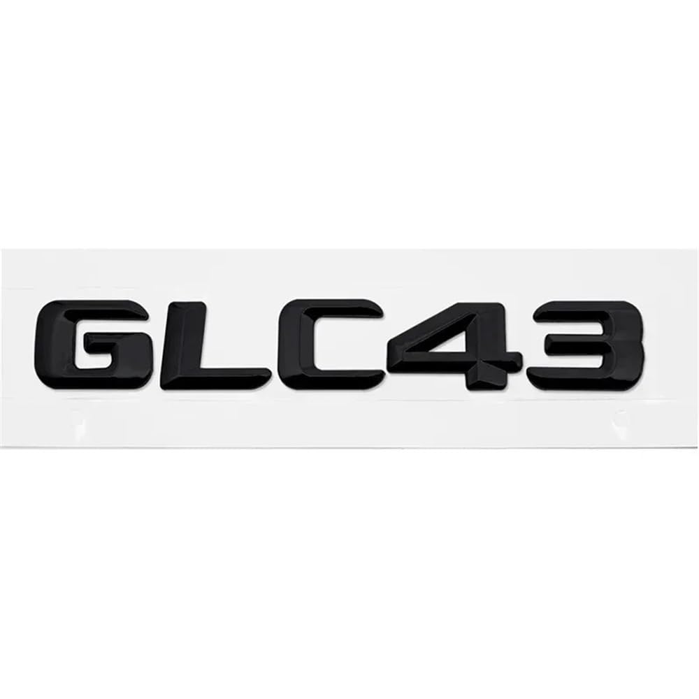 YTQMoreBNZ YYDStes Car Rear Badge Tail Letter Decal Compatible With Mercedes Benz GLC43 GLC63 GLC200 GLC260 GLC300(GLC43-Black)