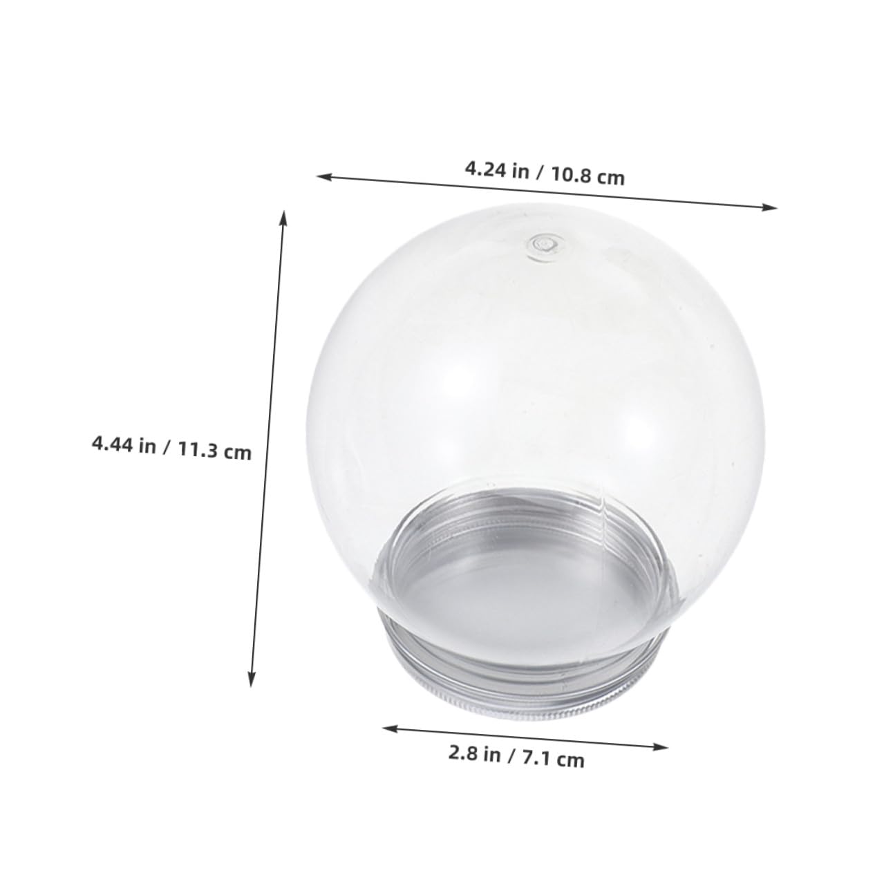 ORFOFE 12 Bolas Vacías de Esfera Transparente de Plástico 600 Ml con Tapas de Rosca para Manualidades DIY y Ambientación Navideña en Casa