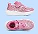 LUCKY STEP Kid's Glitter Fashion Sneakers Sparkly Princess Tennis Bling Shiny Sequins Athletic Walking School Shoes for Children/Boys/Girls(Hot Pink,Little Kid 11)