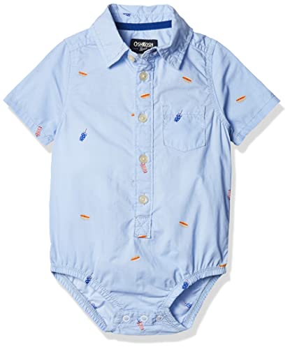 OshKosh B'Gosh Baby Boys Short Sleeve Woven Bodysuit