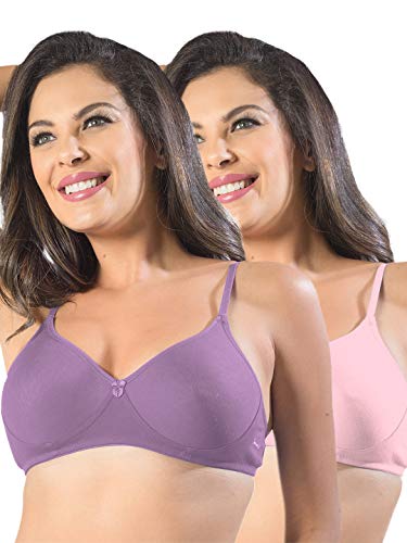 Image of SONARI Womens Non Padded Cotton Bra | Wire Free, Medium Coverage, Seamless Cups, Comfortable Polyester Cotton Blend Fabric | Adjustable Straps, Ideal for Everyday Wear - Smile