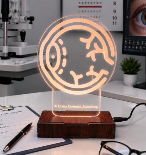 Image of DON'T JUDGE ME CUSTOMISED Doctor Lamp with Doctors Name and Design | Personalized Gift for Doctors (Warm White Color LED Light) (EYE5)