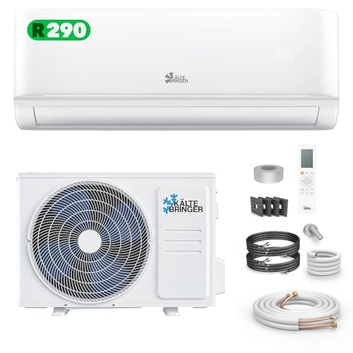 Kältebringer R290 Split Klimaanlage - 12000 BTU - 3,4 kW - Propan Klimagerät mit Heizfunktion, WiFi & App, bis 55qm, sehr leise - 5m Kupferleitung,...