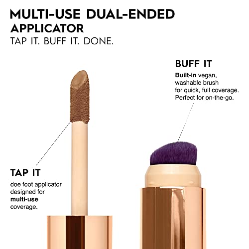 Urban Decay Quickie 24Hr Multi-Use Full Coverage Concealer – Waterproof – Dual-Ended With Brush - Hydrating With Vitamin E - Natural Finish - Vegan & Cruelty Free - 40Nn, 0.55 Oz #TOP4