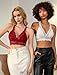 Avidlove Lace Bralettes for Women Wireless Unpadded Bras Racerback Camisole Tops Basic Cami Sexy Lingerie Wine Red Large
