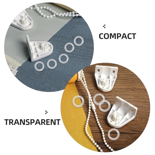 Anillos plisadas de plástico para solucionar la caída de cortinas de hogar 4