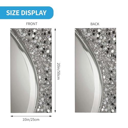 Silver Sparkle Glam Bling Pattern Neck Gaiter Face Mask Scarf Bandana Head Wrap Uv Protection Balaclava For Sports2