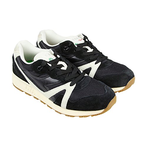 Diadora N9000 Mens Black Suede Athletic Lace Up Running Shoes 10