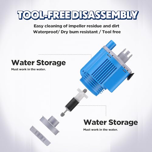 Image of Tujoe Electric Aquarium Gravel Cleaner - 6 in 1 Electric Automatic Removable Vacuum Water Changer Sand Algae Cleaner Filter Changer 110v /28w