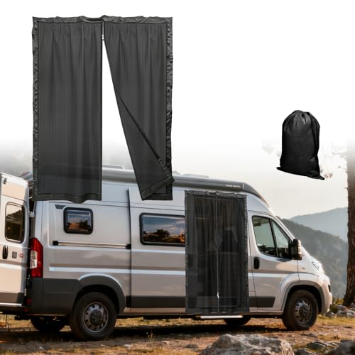 Mosquitera con magnetismo, mosquitera magnética compatible con Sprinter, Opel Movano, Fiat Ducato, VW Crafter, Peugeot Boxer, Ford Transit, RAM ProMaster (para puerta lateral)