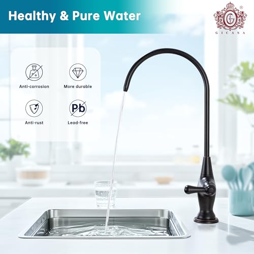 Image of Sink Drinking Water Faucet, Sink Water Filter System, Suitable for Most Reverse Osmosis or Water Filtration Systems,Stainless Steel Reverse Osmosis Faucet for Kitchen Bar, Oil Rubbed Bronze