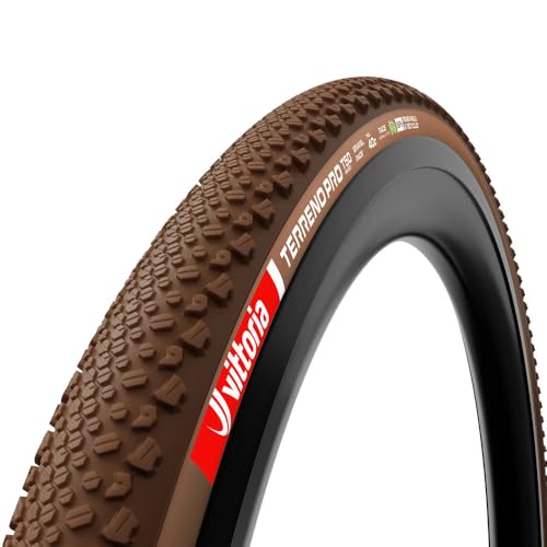 Vittoria Terreno PRO T50 Mixed Gravel Race 700x40c Tubeless Tire - 92% Renewable & Recycled Eco Race Construction Natural Brown