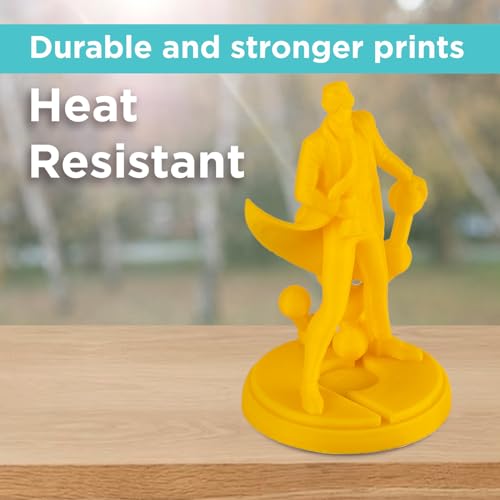 Image of Polymaker ABS Filament 1.75mm Yellow, 1kg 3D Printing Filament, PolyLite ABS 3D Printer Filament, Heat Resistant, Strong & Durable, Dimensional Accuracy + /- 0.03mm