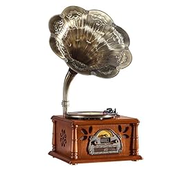 TAISK Gramophone, Tourne-Disque phonographe, Gramophone Version Portable, Style rétro Vintage, Vie intéressante de… - Les Beatles, Paul McCartney, John Lennon, RIngo Starr, George Harrison