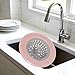 Pink Sewer Plug Floor Drain Cover,Pumps and Plumbing Equipment，Home Kitchen Sink Sewer Round Filter Basket Floor Drain Stopper Strainer Tool, Kitchen Drains and Strainers, Pumps and Plumbing Equipment