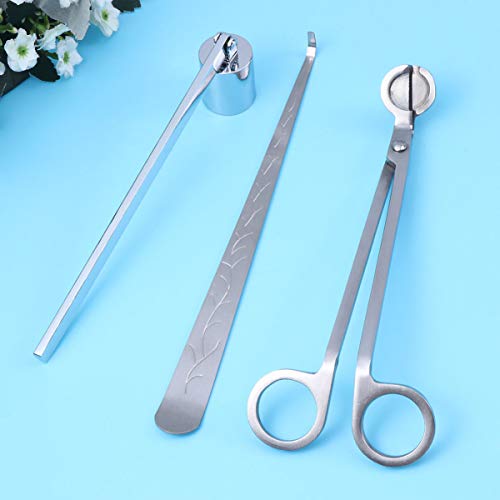 Conjunto de 3 peças de cortador de vela Healifty com cortador de vela, cortador de pavio e velas de