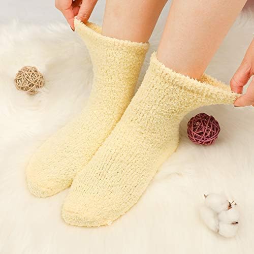 HSTWODE Kuschelsocken Damen Herren - Dicke Flauschige Socken Mit Greifern - Rutschfeste Stoppersocken Winter