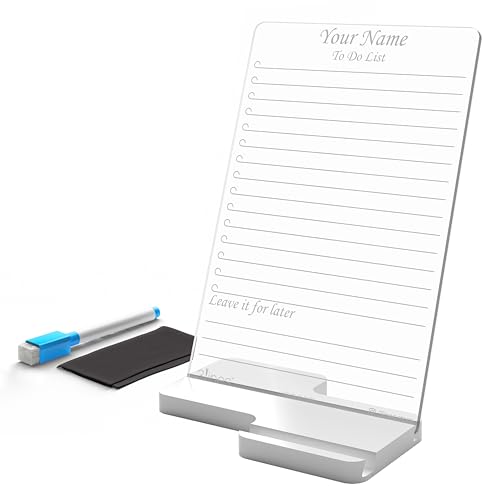 Image of Clarity+ Personalized Acrylic Writing Board | with 2 Markers | Ideal for Home & Office | Unique Gift | Made in India | Regular Base