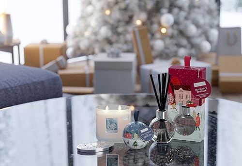 Diffuseur parfum bâtonnets Flocons Givrés pour salon cocooning blanc