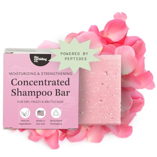 The Earthling Co. Moisturizing Peptide Shampoo Bar For Hair Growth,