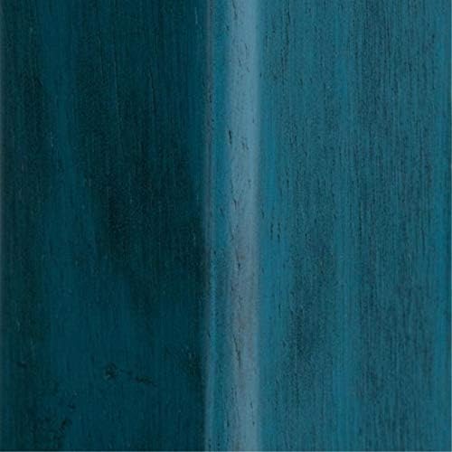 Ergode Wood Ivy 29" Bar Stool - Rustic Teal Finish, 13" Round Walnut Seat - Stable, Comfortable, Versatile - Ideal for Kitchen or Family Room - No Assembly Required - Supports up to 220lbs
