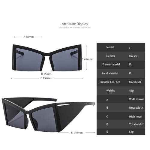 ZIUTNSAV-Semi-Rimless Sunglasses For Women Men Retro Oversized Frame Shades UV400 Sun Glasses Eyeglasses3