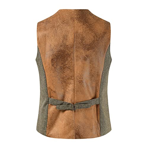 Man Vests Vest Tops for Mens V Neck Tweed Plaid Cami Tank Basic Winter Fall Vests 2023 Y2K3
