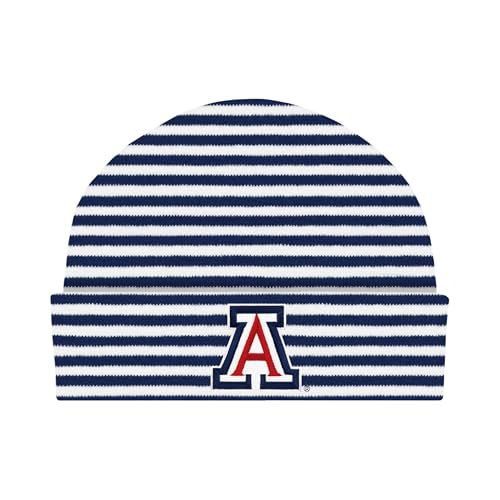 College Baby Striped Knit Cap - Arizona Wildcats Logo, Navy/White, Newborn 0-3 Months
