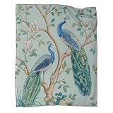 kaiyun Pfau 3D-gedruckte Decke Design-Tagesdecke Weiche Und Mikrofaser Sofa Bettwäsche 40x50inch(100x130cm)
