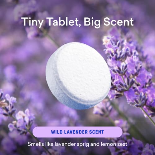 Image of BLUELAND 100% Plastic Free Toilet Bowl Cleaner Tablets, 28ct, Wild Lavender