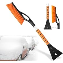 Showvigor 27" Car Snow Brush and Ice Scrapers for Car Windshield, 2-in-1 Detachable Ice Scraper and Brush for Car with Ergonomic Foam Handle, Suitable for Cars, Trucks, SUVs