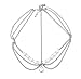 Silver Tone Womens Tear Drop Rhinestone Accent Head Chain Jewelry IHC1032R