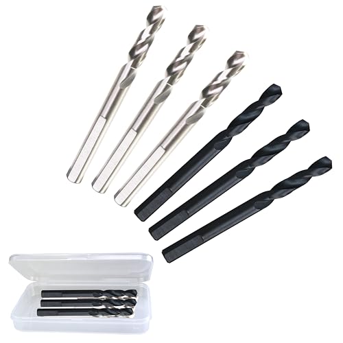 WOWSUPM 1/4” Pilot Drill Bit Set for Hole Saw Arbor High Speed Steel and Carbide Tipped Drill Bit Cutting Multiple Material Hard Metal Wood Plastic Stuck Brick with 6 pcs Set