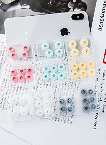 Image of 5 Pairs KBEAR 07 Ear Tips, KINBOOFI IEM Eartips Earbuds | Silicone IEM Eartips Earbuds for KZ ZST ZS10 PRO AS10 ZSN PRO X ZSN PRO ZAR ZS10 PRO X Wired Earbuds (Black,M-,5 Pairs)