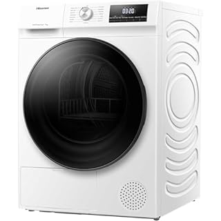 Hisense DHQA902U Asciugatrice A Pompa Di Calore Con Ion Tech, 9 Kg, A++, Oblò Nero, Big Display, Con Power Air Flow