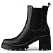 CELLENZ Women Chelsea Ankle Boots: Fashion Platform Boots - Chunky Heel Low Booties Womens - Black Leather 2026 Ankle Boot Night out Work Trip Size 10