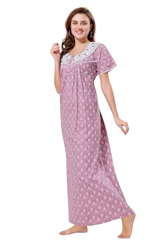 Image of Soulemo Women's Pure Cotton Floor Length Nighty 1682