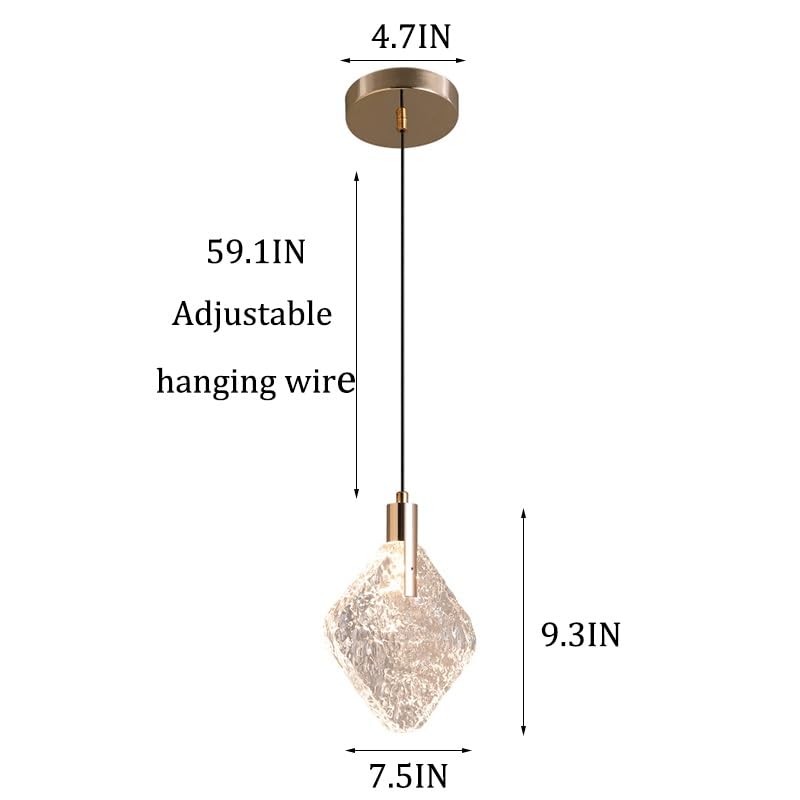 Lampe suspendue en verre dimmable 3 couleurs pour éclairage de restaurant - 6