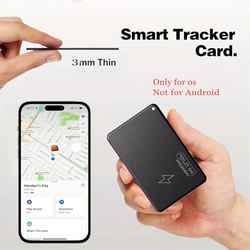 Wallet Tracker Card, Ultrathin GPS Tracker for Wallets Compatible with Apple Find My (iOS Only), Wireless Charging Tracking Device for Wallet, Luggage, Key, Passport (Black) (F05) by MIUXGIO - Image 7