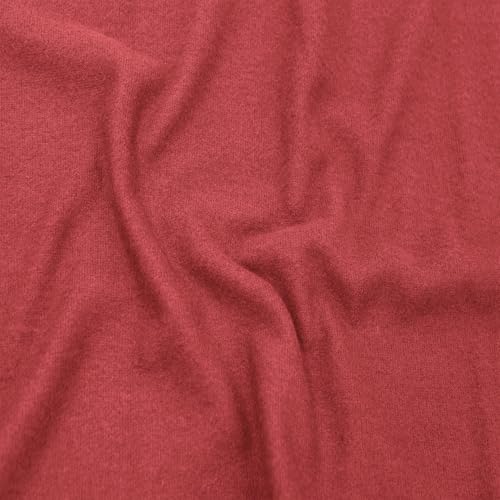 Luxurious 60-Inch Wide Brushed Knit Fabric - Soft Poly Rayon Spandex, 200GSM Medium Weight for Apparel, Drapery, Crafts & More in Trendy Brick Pale - Buy by the Yard 3 Luxurious 60-Inch Wide Brushed Knit Fabric - Soft Poly Rayon Spandex, 200GSM Medium Weight for Apparel, Drapery, Crafts & More in Trendy Brick Pale - Buy by the Yard - Image 2