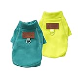 2 Stück/3 Stück Fleece Hundepullover für kleine Hunde, weicher Warmer Rollkragen Hunde Sweater...