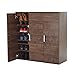 Movian, Schuhschrank/Schuhschrank Aufbewahrung/Schuhschrank aus Holz/Schuhschrank mit 3 Türen und Einlegeböden, Modulares DesignEingang, Schlafzimmer - Shoe cabinet - SR-9035 - Braun