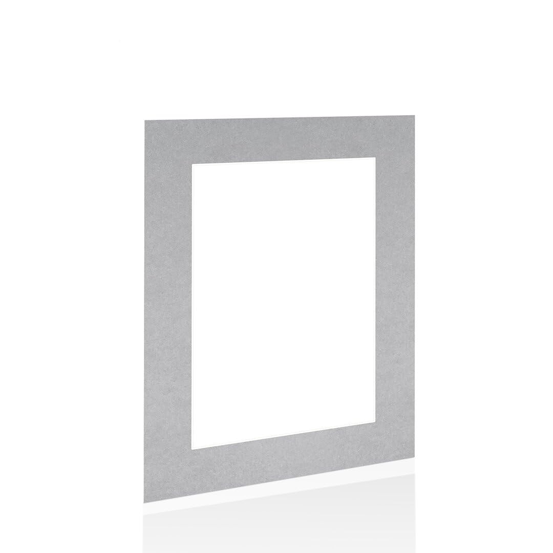 Procut Global 24x18" Silver Picture Mounts to Fit 18x12" Aperture - Precision Cut Cardboard Photo Mount - Ideal for Frames, Prints, Artwork & Certificates - Sizes & Colours Available — image 1
