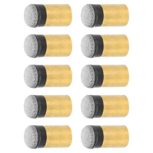 CENPEK Lot de 10 embouts et viroles de rechange pour queue de billard, en métal, cuir dur, spirale, 10 mm