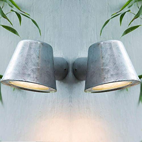 Garden Trading 2x St Ives Mast Nautical Mains Garden Wall Light Galvanised Steel