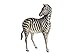 Miniblings Zebra Bedruckt Brosche Holz Tier Zoo Pferd Afrika - Handmade Modeschmuck I Anstecknadel Button Pins