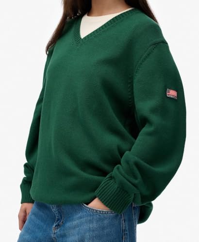 Pull oversized col V femme Superdry - vue 4