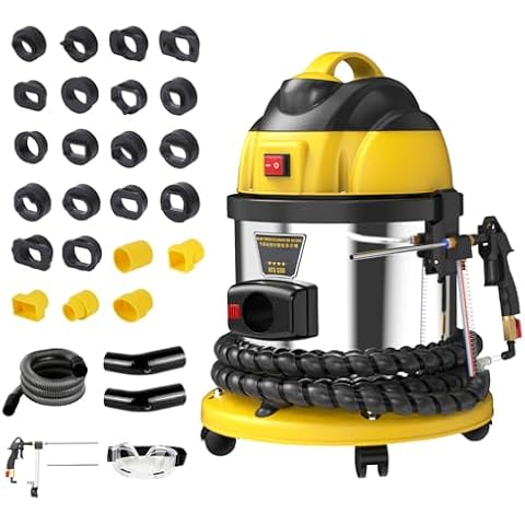 Walnut Sand DE-Carbon Cleaner HTS558 Engine Intake Valve Cleaner Valvetronic System Walnut Powder Sand Carbon Deposit Cleaning Tool Car Walnut Blaster Cleaner With 23pcs Car Model Adapters 110V/220V Cover