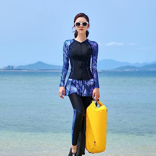 4Pcs/Set Women Burkini Swimsuits Modest Muslim Swimwear Long Sleeve Full Cover Top Swim Pants ​Bathing Suits Wwith Skirts2