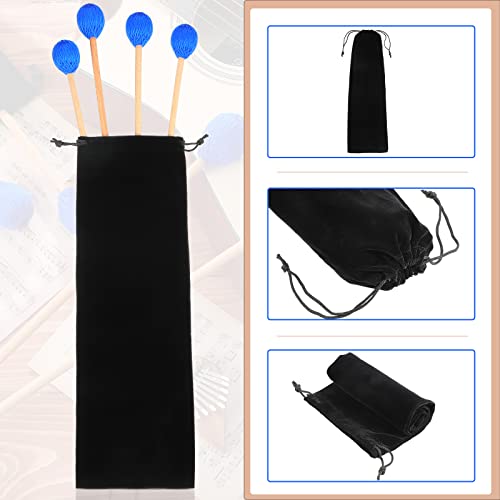 image for Yeshone 2 Pairs Marimba Mallets with Maple Handles Blue Yarn Mallets P